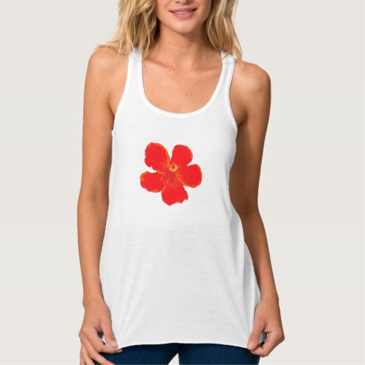 Red Flower Minimalist Tanktop (Voorkant)