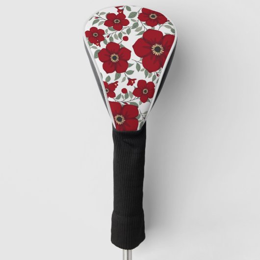 Red Flower Mode Golfheadcover (Voorkant)