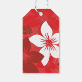 Red Flower Pattern Cadeaulabel (Achterkant)