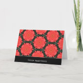 Red Flower Pattern - Goed gedaan Kaart (Achterkant)