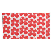 Red Flower pattern Kussensloop (Achterkant-Rechts)