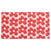 Red Flower pattern Kussensloop (Voorkant-Rechts)