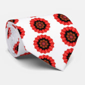 Red Flower Pizazz! Stropdas (Opgerold)