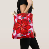 Red Flower Plumeria Pattern Tote Bag (Dichtbij)
