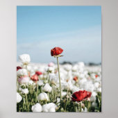 Red flower Print, Value Poster Paper (Semi-Gloss) (Voorkant)