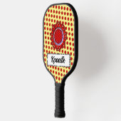 Red Flower Ribbon door Kenneth Yoncich Pickleball Paddle (Links)