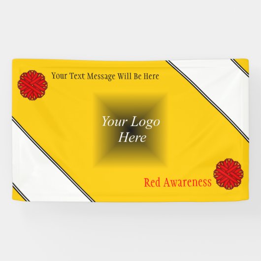 Red Flower Ribbon door Kenneth Yoncich Spandoek (Horizontaal)