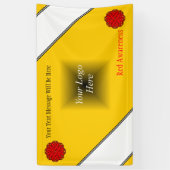 Red Flower Ribbon door Kenneth Yoncich Spandoek (Verticaal)