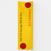 Red Flower Ribbon door Kenneth Yoncich Spandoek (Verticaal)