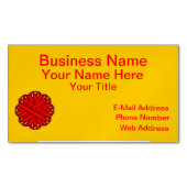 Red Flower Ribbon door Kenneth Yoncich Visitekaartje Magneet (Voorkant)