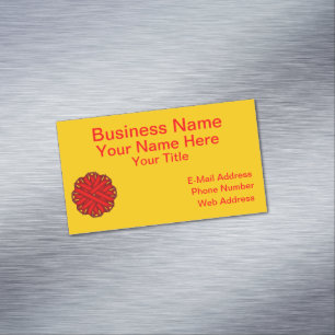 Red Flower Ribbon door Kenneth Yoncich Visitekaartje Magneet