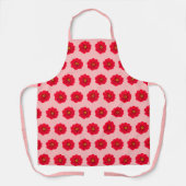 Red Flower Seamless Pattern Apron Schort (Voorkant)