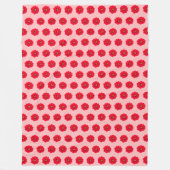 Red Flower Seamless Pattern Fleece Blanket (Voorkant)