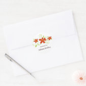 Red Flower Sticker Labels voor handgemaakte items (Envelop)