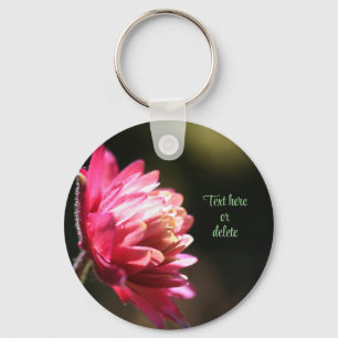 Red Flower Sunlight Floral - Gepersonaliseerd Sleutelhanger