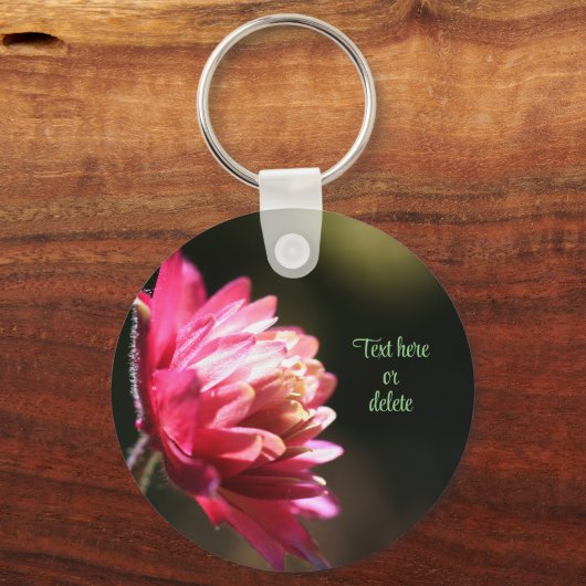 Red Flower Sunlight Floral - Gepersonaliseerd Sleutelhanger (Achterkant)