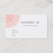 RED flower Visitekaartje (Achterkant)