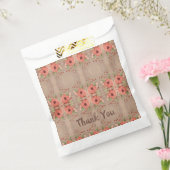 Red Flowered Dank je gastforenzak Bedankzakje (Gezegeld)