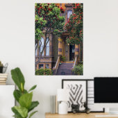 Red Flowering Gum Tree Frames Victorian Style Poster (Thuiskantoor)