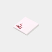 Red Flowers Butterfly Post-it® Notes (Schuin)