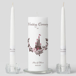 Red Flowers Castle Fairytale Wedding Themed
