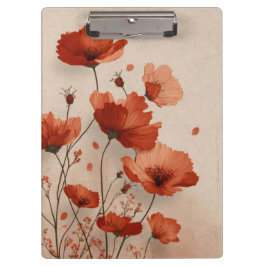 Red flowers. Clipboard Klembord