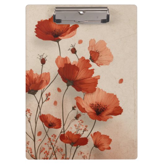 Red flowers. Clipboard Klembord (Voorkant)