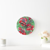 Red Flowers Fantasy Ronde Klok (Huis)