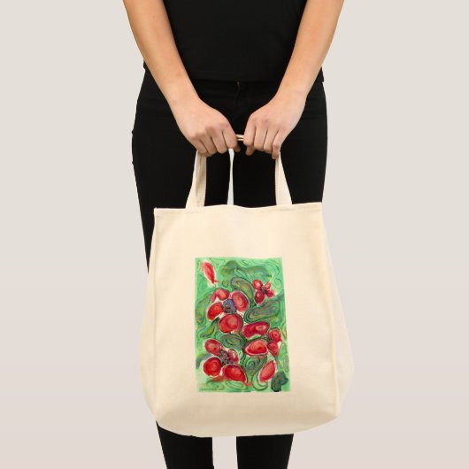 Red Flowers Fantasy Tote Bag (Voorkant (product))