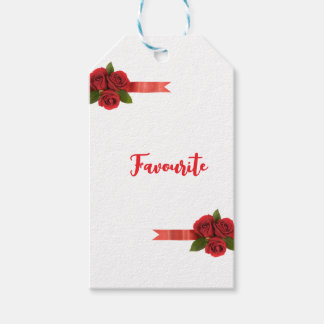 Red Flowers Favorite Cadeaulabel