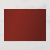 Red Flowers Gold Trim Chinese Weddenschap Informatiekaartje (Achterkant)