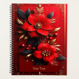 Red Flowers Holiday Planner