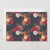 Red Flowers Hot Air Ballon Baby Sprinkle Kaart (Achterkant)