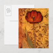 Red Flowers I Briefkaart (Voorkant / Achterkant)