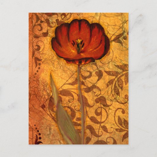 Red Flowers I Briefkaart (Voorkant)