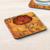 Red Flowers I Drankjes Onderzetter (Linkerzijde)