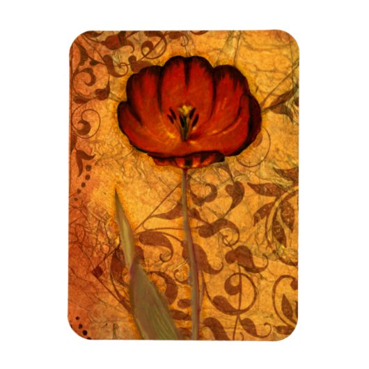 Red Flowers I Magneet (Verticaal)