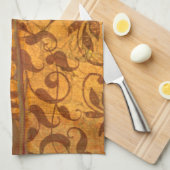 Red Flowers I Theedoek (Quarter Fold)