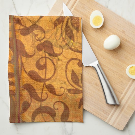 Red Flowers I Theedoek (Quarter Fold)