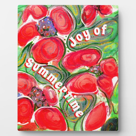 Red Flowers Joy of Summertime Fantasy Fotoplaat (Voorkant)