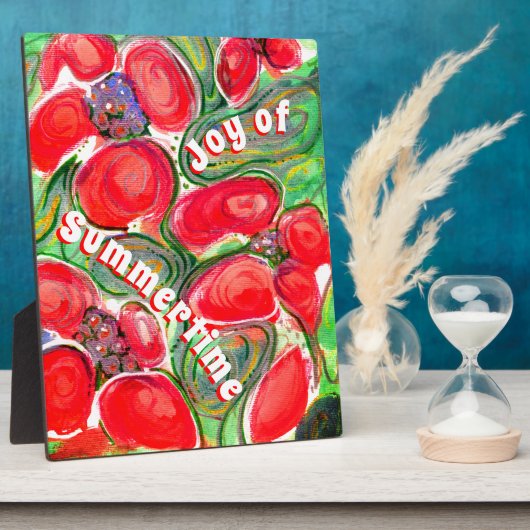 Red Flowers Joy of Summertime Fantasy Fotoplaat (Zijkant)