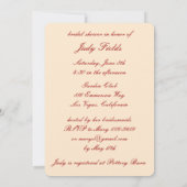 Red Flowers Mason Jars Bridal Shower Kaart (Achterkant)