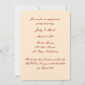 Red Flowers Mason Jars Engagement Party Kaart (Achterkant)