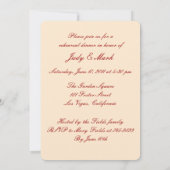 Red Flowers Mason Jars Rehearsal Dinner Invitation Kaart (Achterkant)