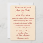 Red Flowers Mason Jars Wedding Invitation Kaart (Achterkant)