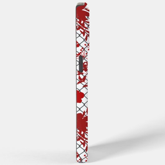'Red Flowers Outline op Net Case-Mate iPhone Case (Achterkant / Rechts)