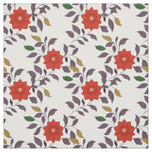 Red Flowers Patroon | Chinoiserie Style