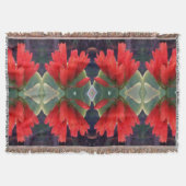 Red Flowers Patroon Deken (Voorkant)