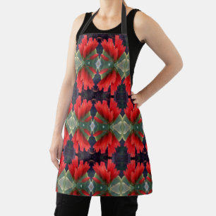 Red Flowers Patroon Schort