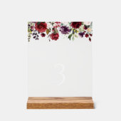 Red Flowers, Pink Flowers, Baptism Table Numbers Acryl Bord (Voorkant)